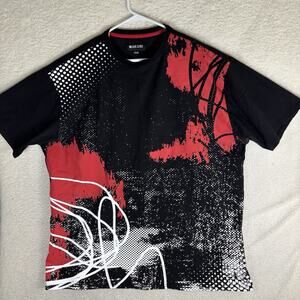 Makobi Shirt Mens 3XB Black Paint Splatter Graffiti Graphic Tee Hip Hop